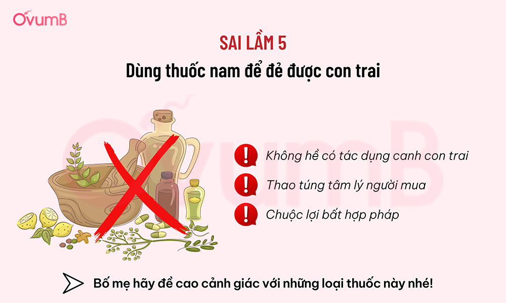 Dùng thuốc nam để sinh được con trai