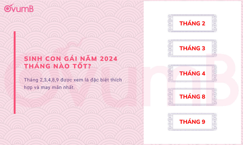 Sinh con gái năm 2024 tháng nào tốt?