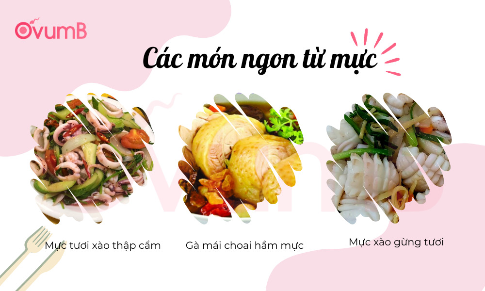 Các món ngon từ mực dành cho mẹ sau sinh