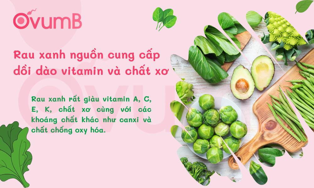 Rau xanh đóng vai trò rất quan trọng đối với mẹ sau sinh