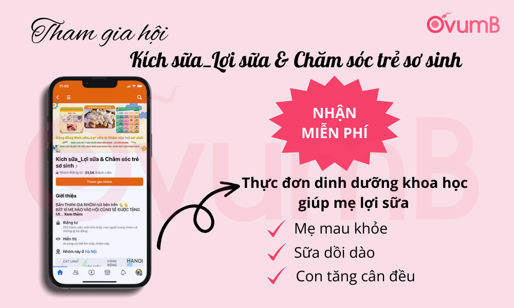 Tham gia nhóm để cập nhật nhiều thông tin bổ ích mẹ nhé