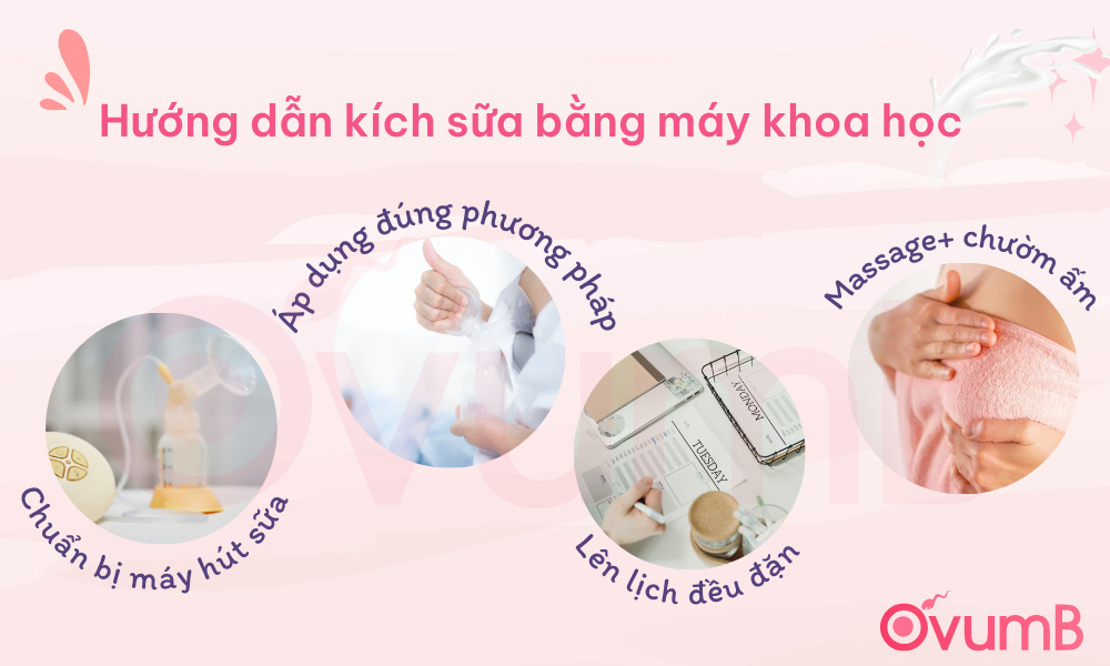 Hưỡng dẫn kích sữa bằng máy khoa học