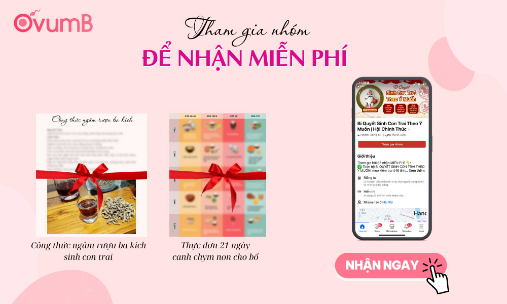 Tham gia nhóm nhận thực đơn 21 ngày sinh con trai